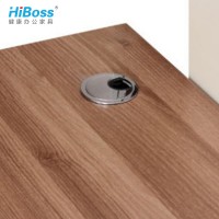 【HiBoss】办公电脑桌 2人组合办公桌带书柜 简约现代办公家具,【.