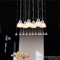 水晶灯LED餐吊灯 花朵款吸顶灯现代简约餐厅吊灯Y853